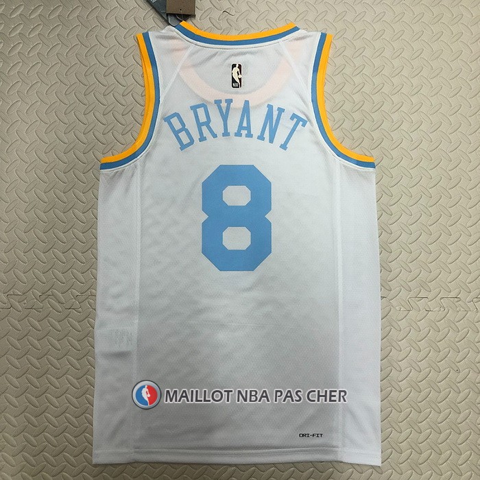 Maillot Los Angeles Lakers Kobe Bryant NO 8 Classic 2022-23 Blanc